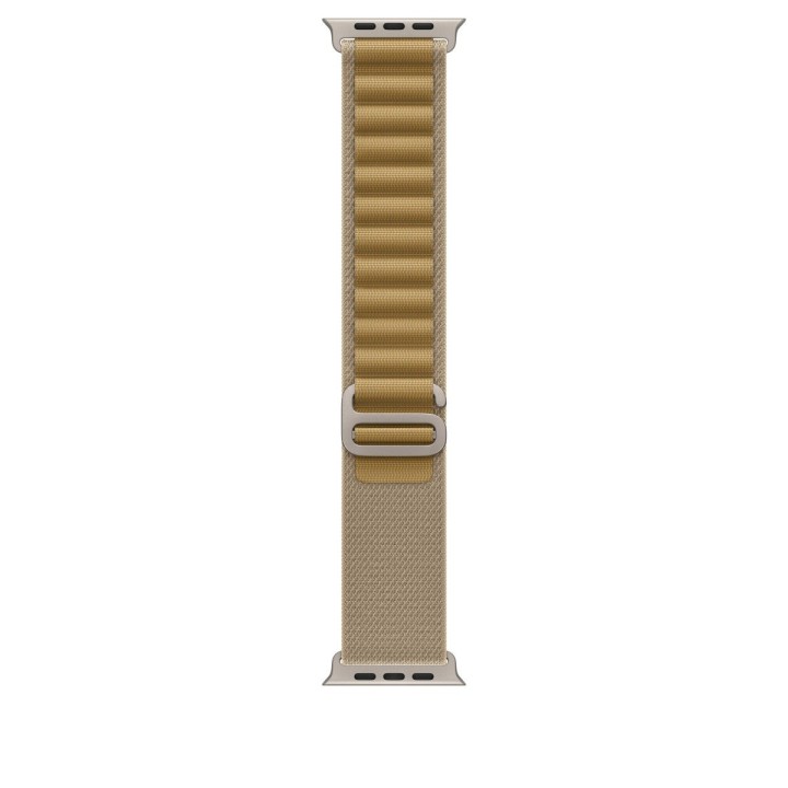 Ремешок для Apple Watch Ultra 49mm Tan Alpine Loop - M (Бежевый) Natural Titanium Finish