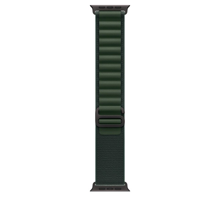 Ремешок для Apple Watch Ultra 49mm Dark Green Alpine Loop - S (Зеленый) Black Titanium Finish