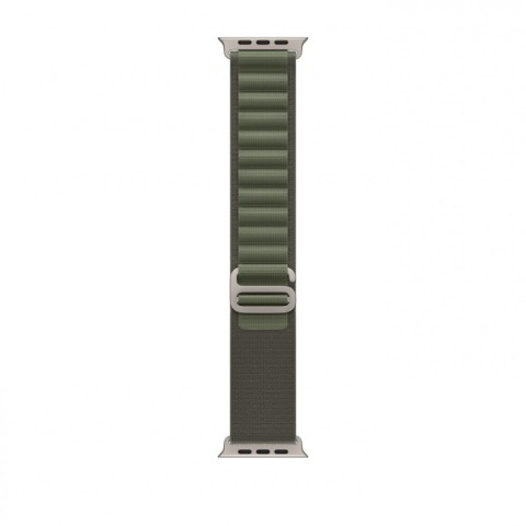 Ремешок для Apple Watch Ultra 49mm Dark Green Alpine Loop - S (Зеленый) Natural Titanium Finish