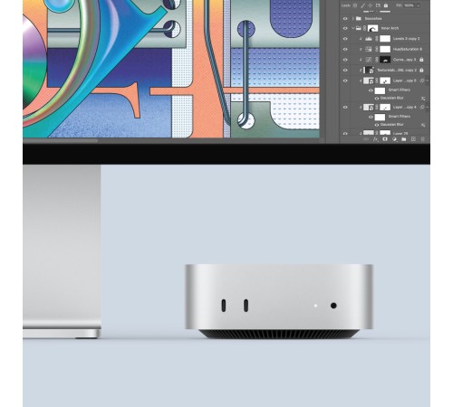 Apple Mac Mini  (M4 Pro 14C CPU, 20C GPU, 64/4096GB, (10Gbit) (Z1JV000XT) Серебристый