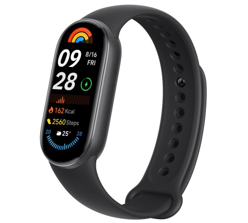 Фитнес-браслет Xiaomi Smart Band 9 в чёрном цвете — стильный выбор для активного образа жизни