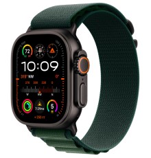 Умные часы Apple Watch Ultra 2 (2024) GPS + Cellular, 49 мм, корпус из черного титана, ремешок Alpine Loop Dark Green зеленого цвета, HK, размер L