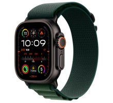 Умные часы Apple Watch Ultra 2 (2024) GPS + Cellular, 49 мм, корпус из черного титана, ремешок Alpine Loop Dark Green зеленого цвета, HK, размер M