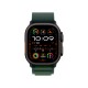 Умные часы Apple Watch Ultra 2 (2024): чёрный титан и зелёный ремешок Alpine Loop, GPS + Cellular, 49 мм, размер M, версия HK