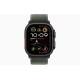Apple Watch Ultra 2 (2024): умные часы с GPS и Cellular, чёрный титан, 49 мм, ремешок Green Trail Loop US M/L