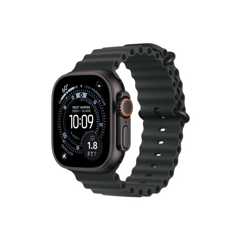Умные часы Apple Watch Ultra 3 (2025) GPS + Cellular, 49 мм, корпус из черного титана, ремешок Ocean Band черного цвета