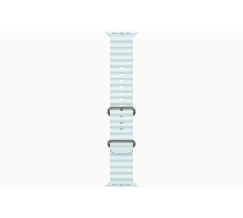Apple Watch Ultra 2 (2024): умные часы с GPS и Cellular, корпус из бежевого титана, ремешок Ice Blue Ocean Band, 49 мм.