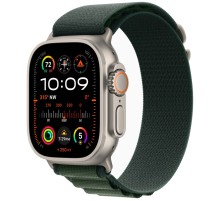 Умные часы Apple Watch Ultra 2 (2024) GPS + Cellular, 49 мм, корпус из бежевого титана, ремешок Alpine Loop Dark Green зеленого цвета, размер L