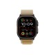 Умные часы Apple Watch Ultra 2 (2024): чёрный титан и бежевый ремешок Alpine Loop Tan