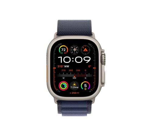 Умные часы Apple Watch Ultra 2 (2024) GPS + Cellular, 49 мм, корпус из бежевого титана, ремешок Alpine Loop Navy синего цвета, US, размер L