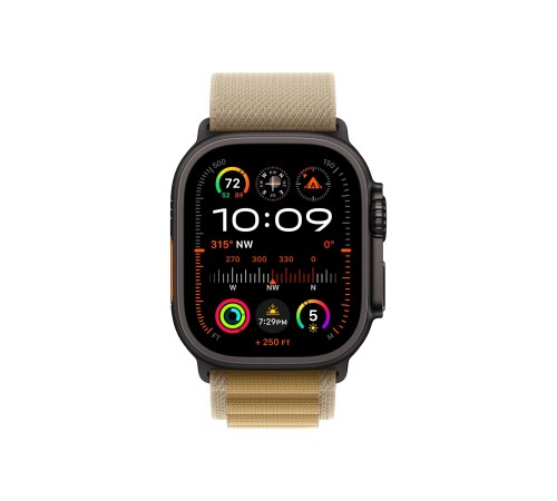 Умные часы Apple Watch Ultra 2 (2024): чёрный титан, GPS + Cellular, размер S с ремешком Alpine Loop Tan