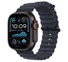 Умные часы Apple Watch Ultra 2 (2024) GPS + Cellular, 49 мм, корпус из черного титана, ремешок Ocean Band Navy US синего цвета