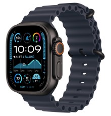 Умные часы Apple Watch Ultra 2 (2024) GPS + Cellular, 49 мм, корпус из черного титана, ремешок Ocean Band Navy US синего цвета