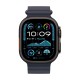 Apple Watch Ultra 2 (2024): умные часы с GPS и Cellular, корпус из чёрного титана, ремешок Ocean Band Navy US синего цвета, 49 мм.