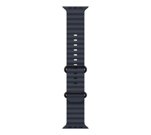 Apple Watch Ultra 2 (2024): умные часы с GPS и Cellular, корпус из чёрного титана, ремешок Ocean Band Navy US синего цвета, 49 мм.