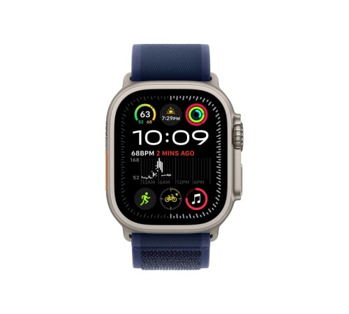 Apple Watch Ultra 2 (2024): умные часы с GPS и Cellular, корпус из бежевого титана, ремешок Blue Trail Loop, размер S/M