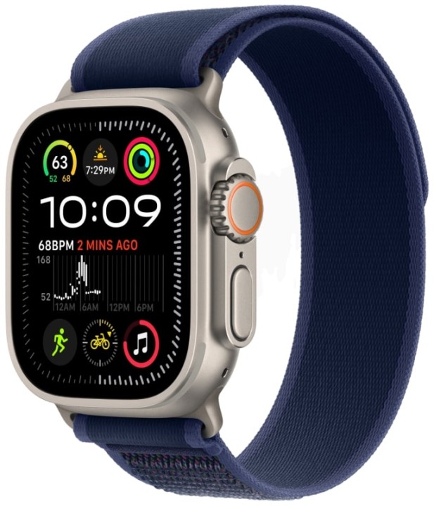 Умные часы Apple Watch Ultra 2 (2024) GPS + Cellular, 49 мм, корпус из бежевого титана, ремешок Blue Trail Loop US, размер S/M