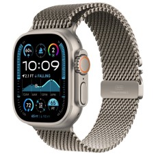 Умные часы Apple Watch Ultra 2 (2024) GPS + Cellular, 49 мм, корпус из бежевого титана, ремешок Natural Titanium Milanese Loop, L