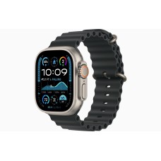 Умные часы Apple Watch Ultra 2 (2024) GPS + Cellular, 49 мм, корпус из бежевого титана, ремешок Ocean Band Black черного цвета