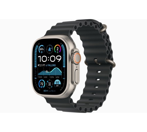 Умные часы Apple Watch Ultra 2 (2024): GPS + Cellular, 49 мм, бежевый титан, ремешок Ocean Band Black