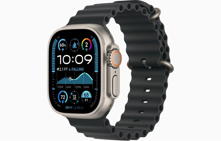 Умные часы Apple Watch Ultra 2 (2024) GPS + Cellular, 49 мм, корпус из бежевого титана, ремешок Ocean Band Black черного цвета