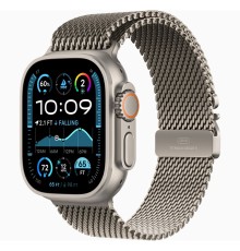 Умные часы Apple Watch Ultra 2 (2024) GPS + Cellular, 49 мм, корпус из бежевого титана, ремешок Natural Titanium Milanese Loop, M