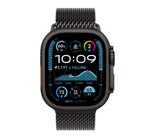 Умные часы Apple Watch Ultra 2 (2024): чёрный титан, GPS + Cellular, 49 мм