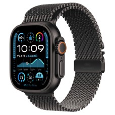 Умные часы Apple Watch Ultra 2 (2024) GPS + Cellular, 49 мм, корпус из черного титана, ремешок Black Titanium Milanese Loop, M