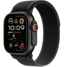 Умные часы Apple Watch Ultra 2 (2024) GPS + Cellular, 49 мм, корпус из черного титана, ремешок Black Trail Loop US, размер S/M
