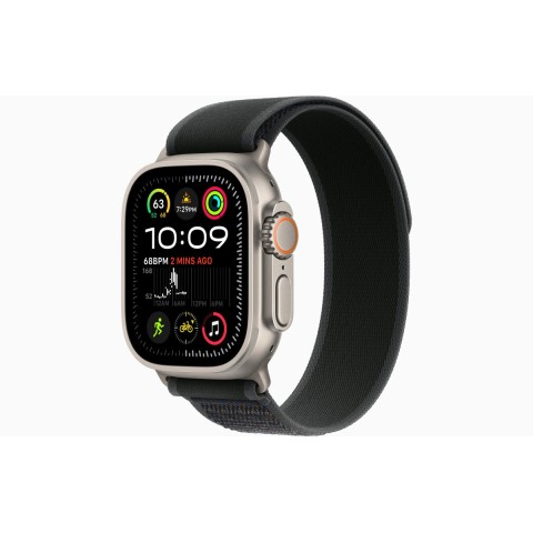 Умные часы Apple Watch Ultra 2 (2024) GPS + Cellular, 49 мм, корпус из бежевого титана, ремешок Black Trail Loop US, размер M/L