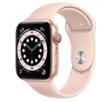 Умные часы Apple Watch Series 6 44 мм, алюминий золотистый, sport band pink