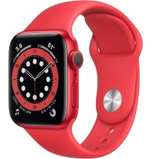 Умные часы Apple Watch Series 6 44 мм, красный корпус, sport band red