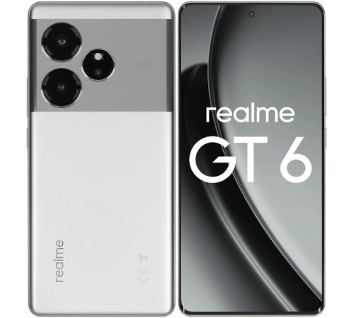 Смартфон Realme GT6 12/256ГБ RU, Dual nano SIM — серебристый флагман для вас