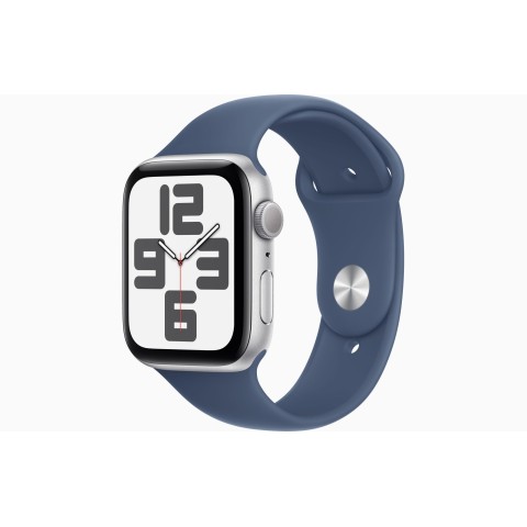 Умные часы Apple Watch SE 2 (2024) 44mm Silver Aluminum Case with Denim Sport Band S/M US