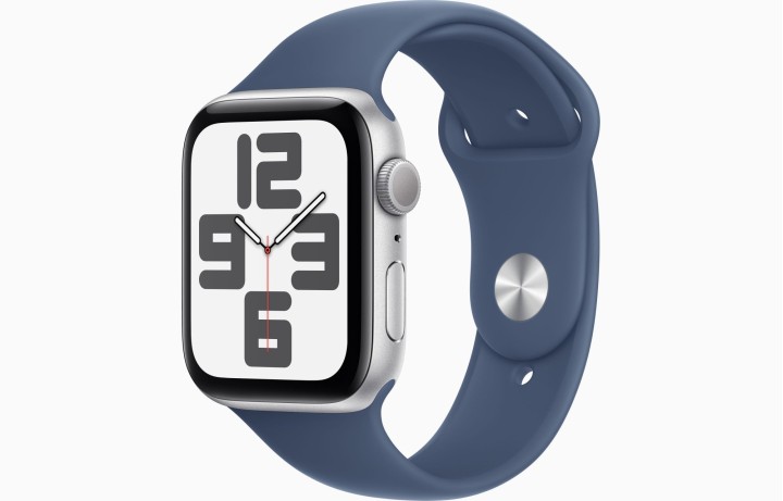 Умные часы Apple Watch SE 2 (2024) 44mm Silver Aluminum Case with Denim Sport Band S/M US
