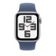 Умные часы Apple Watch SE 2 (2024) 40 мм с алюминиевым корпусом цвета серебро и спортивным ремешком denim M/L US