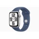 Умные часы Apple Watch SE 2 (2024) 44 мм в алюминиевом корпусе цвета «серебро» с джинсовым спортивным ремешком M/L (США)