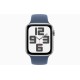 Умные часы Apple Watch SE 2 (2024) 44 мм в алюминиевом корпусе цвета «серебро» с джинсовым спортивным ремешком M/L (США)