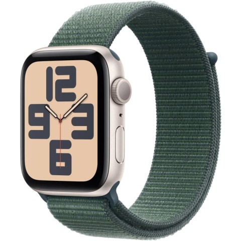Умные часы Apple Watch SE 2 (2024) 40mm Starlight Aluminum Case with Lake Green Sport Loop