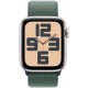 Умные часы Apple Watch SE 2 (2024) 40 мм в корпусе Starlight с ремешком Lake Green — ваш стильный помощник.