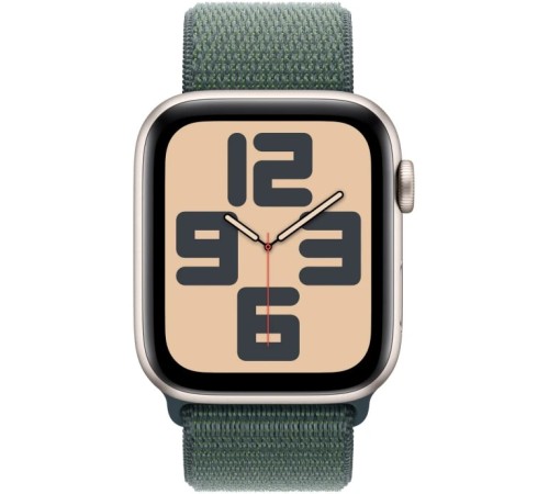 Умные часы Apple Watch SE 2 (2024) 40 мм GPS + Cellular в корпусе Starlight с ремешком Lake Green — ваш стильный помощник.