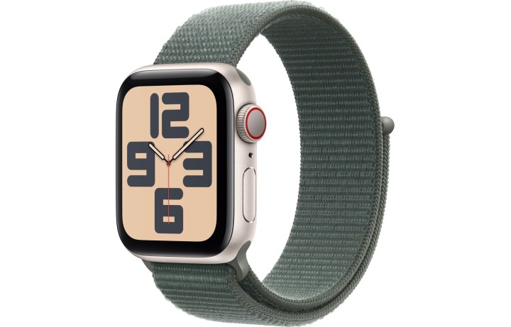 Умные часы Apple Watch SE 2 (2024) 40mm GPS + Cellular Starlight Aluminum Case with Lake Green Sport Loop