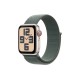 Умные часы Apple Watch SE 2 (2024) 40 мм GPS + Cellular в корпусе Starlight с ремешком Lake Green — ваш стильный помощник.