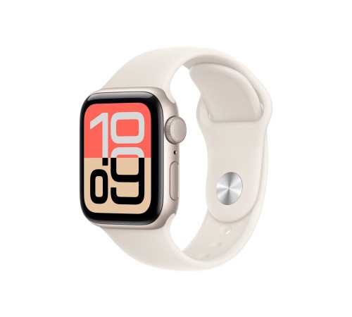 Умные часы Apple Watch SE 3 (2025) 40mm Starlight Aluminum Case with Starlight Sport Band S/M
