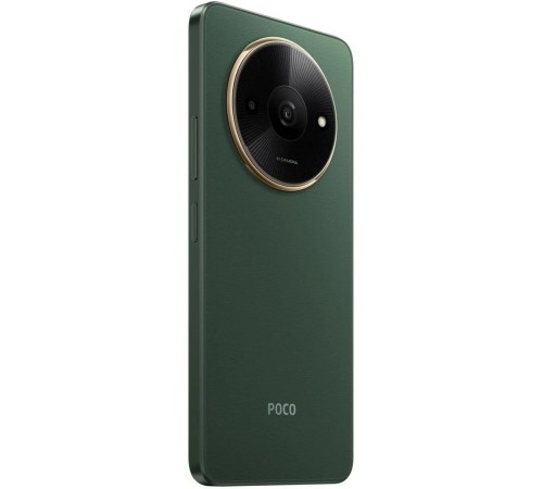 POCO C61 4/128ГБ — мощный смартфон в зелёном цвете с поддержкой Dual nano SIM.