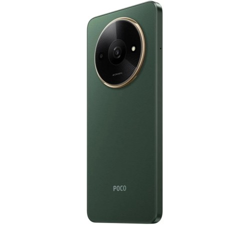POCO C61 4/128ГБ — мощный смартфон в зелёном цвете с поддержкой Dual nano SIM.