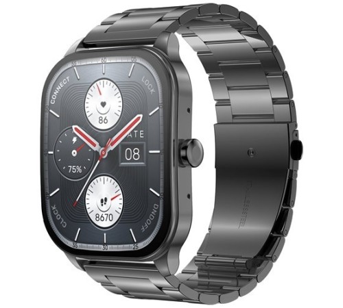 Умные часы Amazfit Pop 3S Metallic Black: стиль и функциональность в одном устройстве
