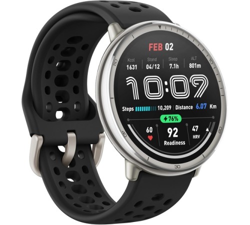 Умные часы Amazfit Active 2 Black Sport Silicone (Черный)