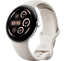 Умные часы Google Pixel Watch 3 WiFi 45 mm Polished Silver Case / Porcelian Active Band, US