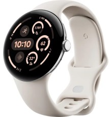 Умные часы Google Pixel Watch 3 WiFi 45 mm Polished Silver Case / Porcelian Active Band, US